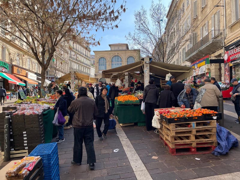 Open-air markets and local stalls in Marseille